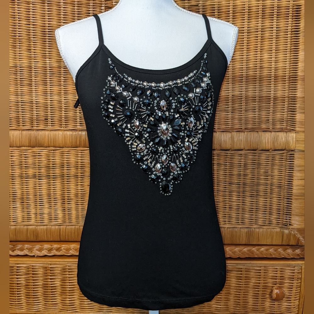 White House Black Market Embellished Tank MEDIUM